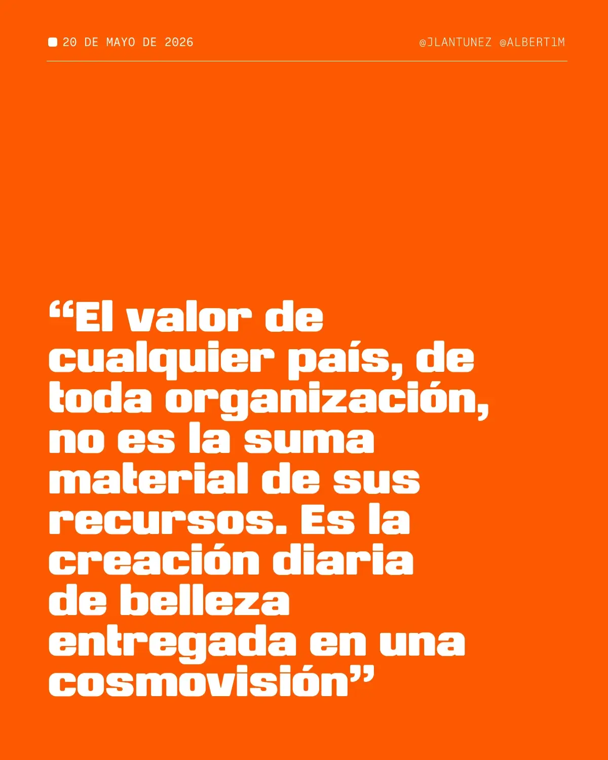 Póster con una cita de Adriano Olivetti sobre el valor de las organizaciones